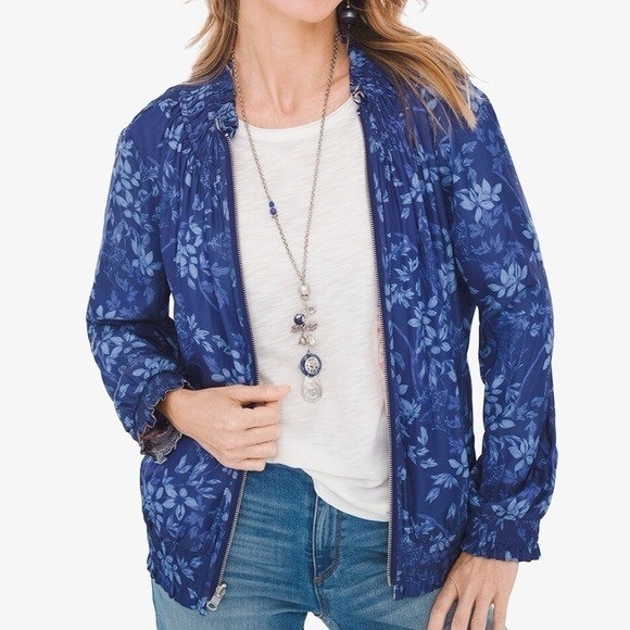 Chicos reversible satin Bomber new without tags Size M - Picture 6 of 6